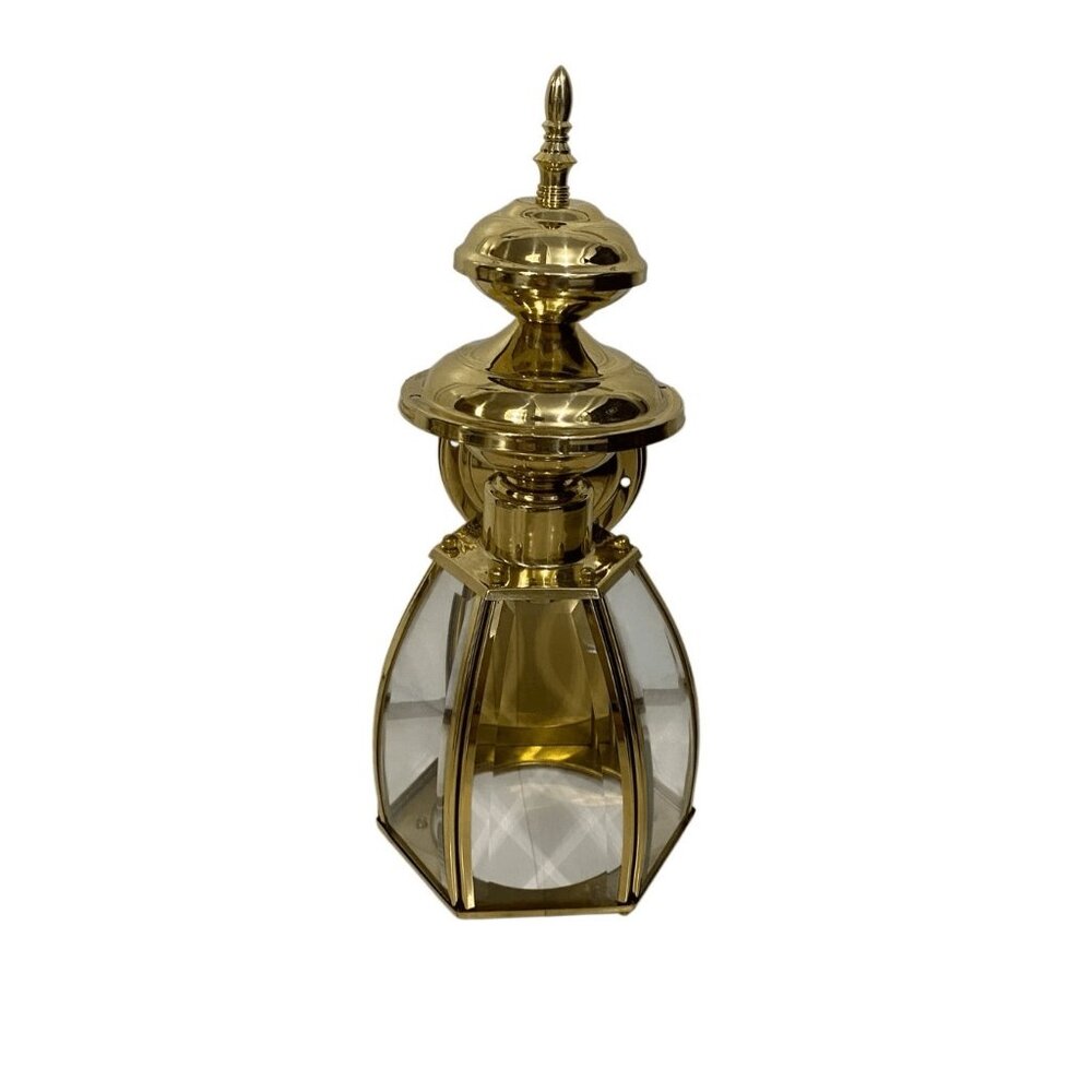 Vintage Carriage Polished Solid Brass Outdoor Porch Wall Sconce Ligjt Bell Shape - Picture 2 of 5